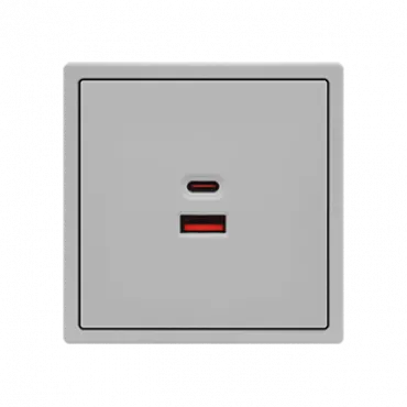 USB зарядное устройство типа A+С LeDron USB Socket A+C 65W Light Grey