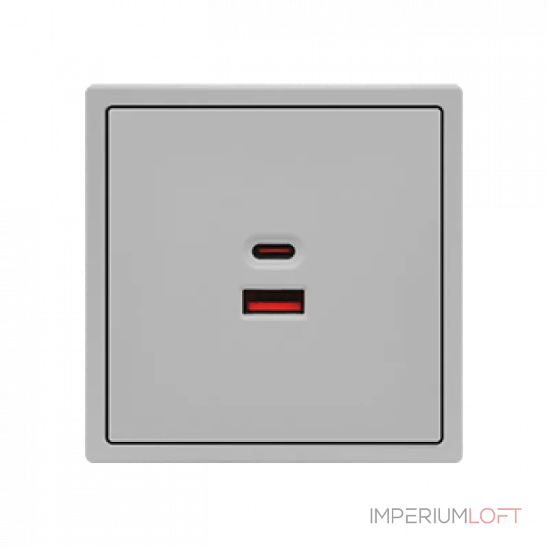 USB зарядное устройство типа A+С LeDron USB Socket A+C 65W Light Grey от ImperiumLoft