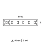 Светодиодная лента LeDron D8120 D8120-24V-8mm 4000k от ImperiumLoft