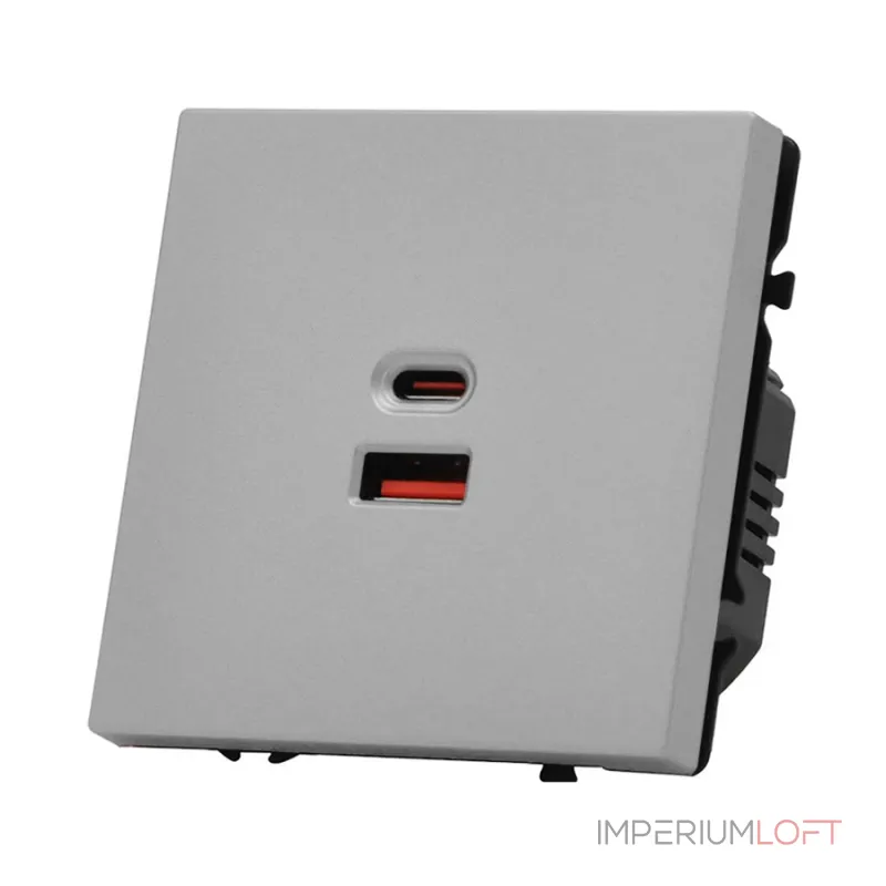 USB зарядное устройство типа A+С LeDron USB Socket A+C 65W Light Grey от ImperiumLoft