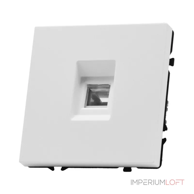 Розетка компьютерная одиночная LeDron CAT 6 (DATA) White от ImperiumLoft