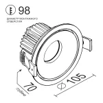 Встраиваемый светодиодный светильник LeDron LH10 LH10 White от ImperiumLoft