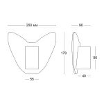 Настенный светодиодный светильник LeDron WINGS ZD8196-12W Brushed gold от ImperiumLoft