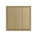 Трехклавишный выключатель LeDron 3 Gang 1 Way Gold от ImperiumLoft