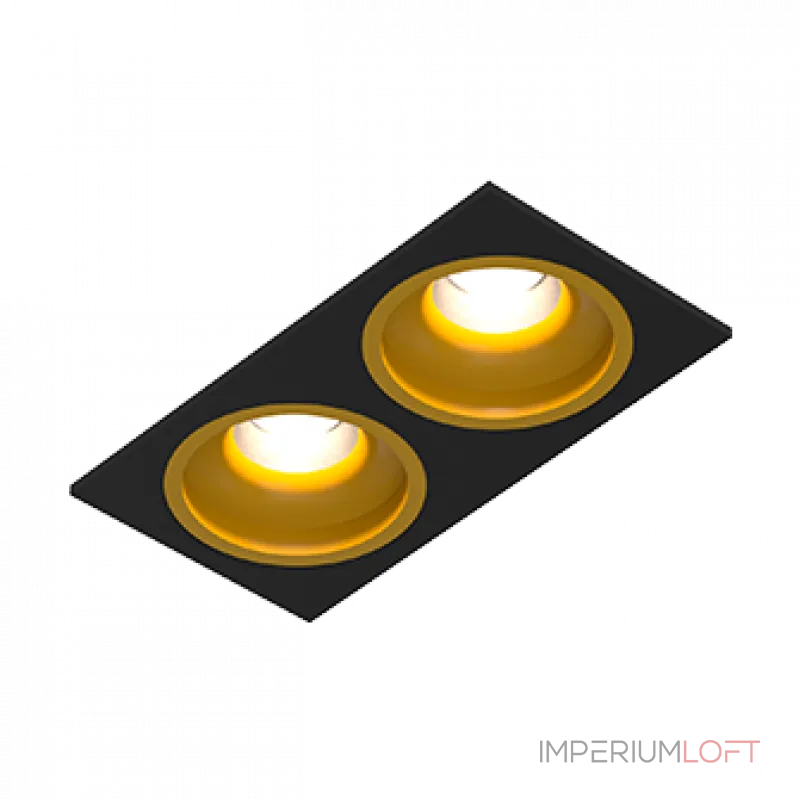 Встраиваемый светодиодный светильник LeDron LEVEL LEVEL SQ2 Black-Gold TRIAC от ImperiumLoft