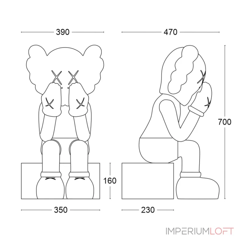 Дизайнерская статуэтка копилка LeDron KAWS 70B white от ImperiumLoft Дизайнерская статуэтка копилка LeDron KAWS 70B white от ImperiumLoft