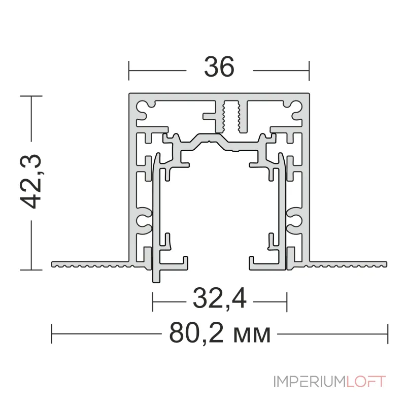 Трехфазный трек (под шпаклевку) Ledron АВД-5043 (5102) 1250 мм White от ImperiumLoft Трехфазный трек (под шпаклевку) Ledron АВД-5043 (5102) 1250 мм White от ImperiumLoft