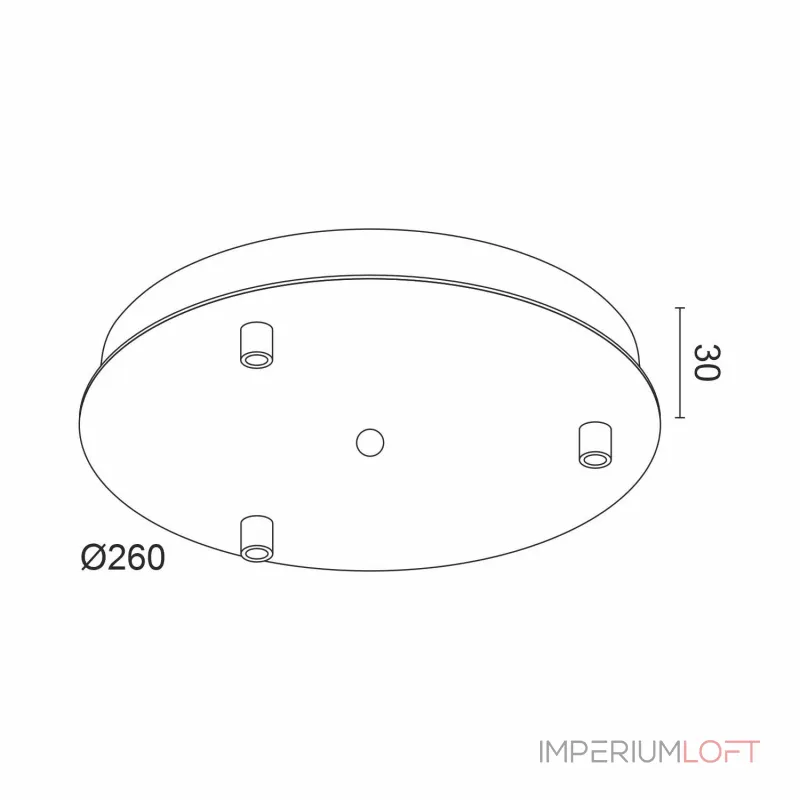 Основание круглое LeDron D260-3 Основание D260x3 (белый) от ImperiumLoft