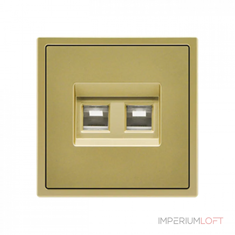 Розетка компьютерная двойная LeDron Dual CAT 6 (DATA) Gold от ImperiumLoft Розетка компьютерная двойная LeDron Dual CAT 6 (DATA) Gold от ImperiumLoft