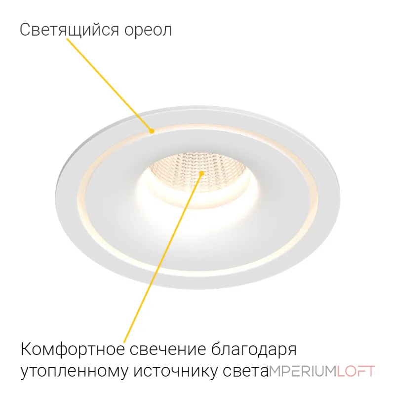 Встраиваемый светодиодный светильник LeDron LH10 LH10 White от ImperiumLoft