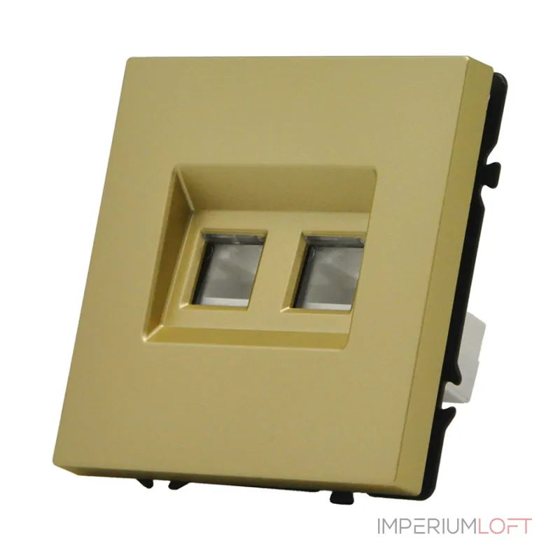 Розетка компьютерная двойная LeDron Dual CAT 6 (DATA) Gold от ImperiumLoft Розетка компьютерная двойная LeDron Dual CAT 6 (DATA) Gold от ImperiumLoft