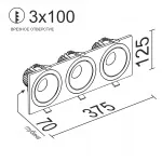 Встраиваемый поворотный светодиодный светильник LeDron MJ1006 MJ1006 SQ3 Black-White 4000K от ImperiumLoft