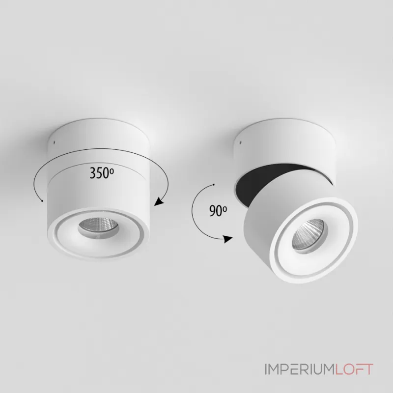 Потолочный поворотный светодиодный светильник LeDron LH8 LH8 White от ImperiumLoft