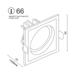 Встраиваемый светодиодный светильник LeDron BRUTAL BRUTAL SQ1 Black 4000K от ImperiumLoft