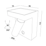 Настенный светодиодный светильник LeDron ENERGY WLB138/7W Black от ImperiumLoft