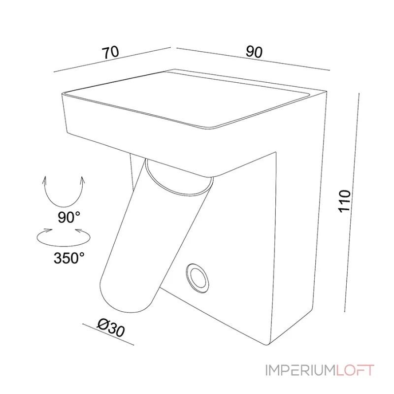 Настенный светодиодный светильник LeDron ENERGY WLB138/7W Black от ImperiumLoft