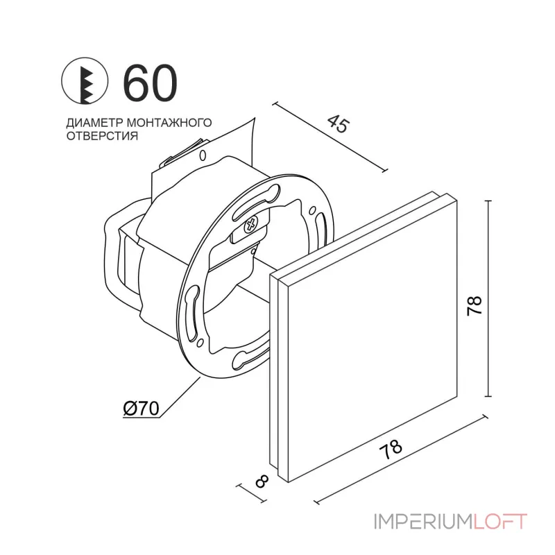 Встраиваемый светодиодный светильник для стен и ступеней LeDron KIT AGILE KIT AGILE G SQ Wh от ImperiumLoft Встраиваемый светодиодный светильник для стен и ступеней LeDron KIT AGILE KIT AGILE G SQ Wh от ImperiumLoft