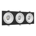 Встраиваемый поворотный светодиодный светильник LeDron MJ1006 MJ1006 SQ3 Black-White 4000K от ImperiumLoft