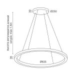 Подвесной светильник LeDron RING LINE RING LINE R800 Black 3K