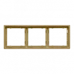 Рамка на 3 поста для розеток и выключателей LeDron 3 Frame PC Gold от ImperiumLoft