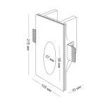 Встраиваемый гипсовый светильник для стен и ступеней LeDron MW10 MW1010 от ImperiumLoft