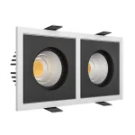 Встраиваемый светодиодный светильник LeDron BRUTAL BRUTAL SQ2 White-Black от ImperiumLoft