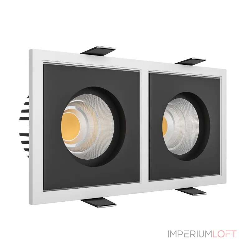 Встраиваемый светодиодный светильник LeDron BRUTAL BRUTAL SQ2 White-Black от ImperiumLoft