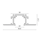Встраиваемый магнитный трек Ledron АВД-5442 1250 Mini Black от ImperiumLoft