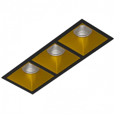 Встраиваемый светодиодный светильник LeDron RISE KIT RISE KIT 3 LED 4000K Black-Gold Встраиваемый светодиодный светильник LeDron RISE KIT RISE KIT 3 LED 4000K Black-Gold