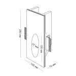 Встраиваемый гипсовый светильник для стен и ступеней LeDron MW10 MW1020 от ImperiumLoft