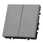 Двухклавишный выключатель LeDron 2 Gang 1 Way Light Grey от ImperiumLoft