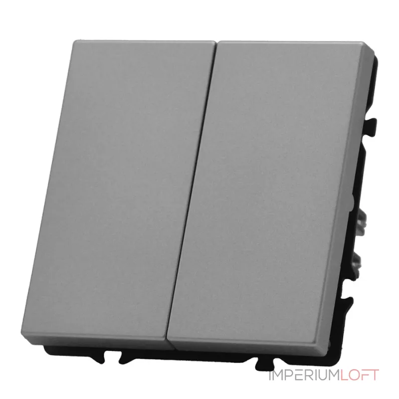 Двухклавишный выключатель LeDron 2 Gang 1 Way Light Grey от ImperiumLoft