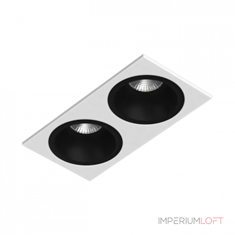 Встраиваемый светильник под сменную лампу LeDron AO1501010 AO1501010 SQ2 White-Black от ImperiumLoft