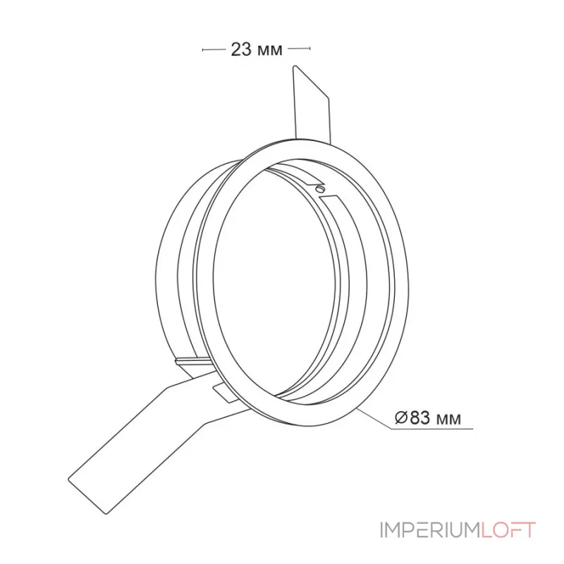 Встраиваемое основание для светильника LeDron Trim for Starship 12W от ImperiumLoft
