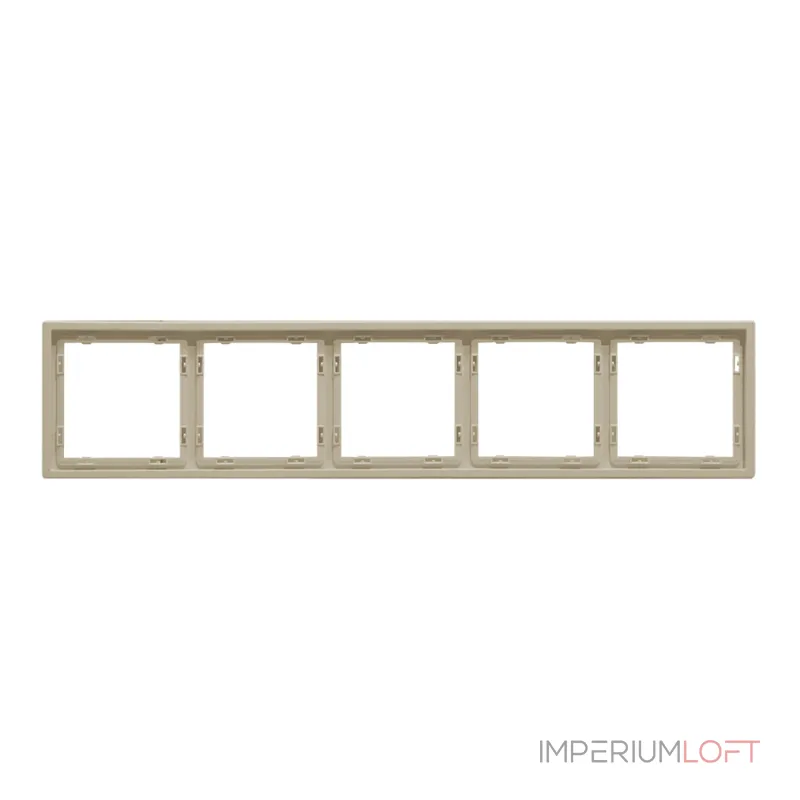Рамка на 5 постов для розеток и выключателей LeDron 5 Frame PC Cashmere от ImperiumLoft Рамка на 5 постов для розеток и выключателей LeDron 5 Frame PC Cashmere от ImperiumLoft