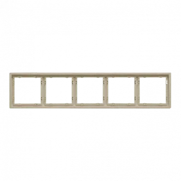 Рамка на 5 постов для розеток и выключателей LeDron 5 Frame PC Cashmere Рамка на 5 постов для розеток и выключателей LeDron 5 Frame PC Cashmere