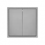 Двухклавишный выключатель LeDron 2 Gang 1 Way Light Grey от ImperiumLoft