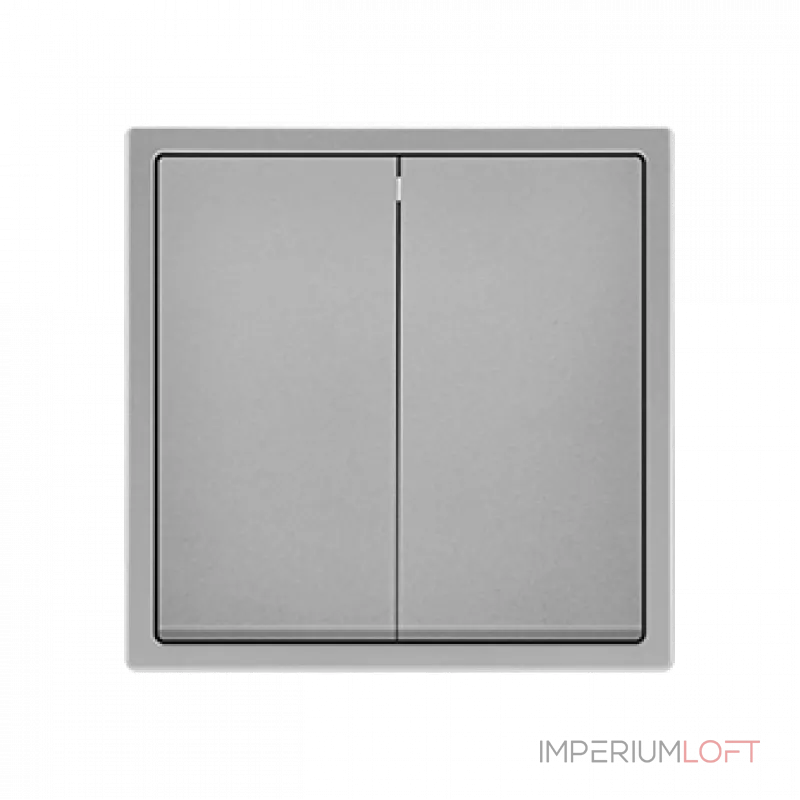 Двухклавишный выключатель LeDron 2 Gang 1 Way Light Grey от ImperiumLoft