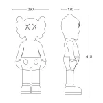 Дизайнерская статуэтка LeDron KAWS Mini 61A grey от ImperiumLoft