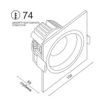 Встраиваемый светодиодный светильник LeDron LEVEL LEVEL SQ White-Gold TRIAC от ImperiumLoft