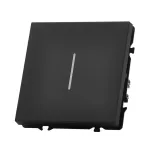 Одноклавишный проходной переключатель с LED-подсветкой LeDron 1 Gang 2 Way LED Black от ImperiumLoft