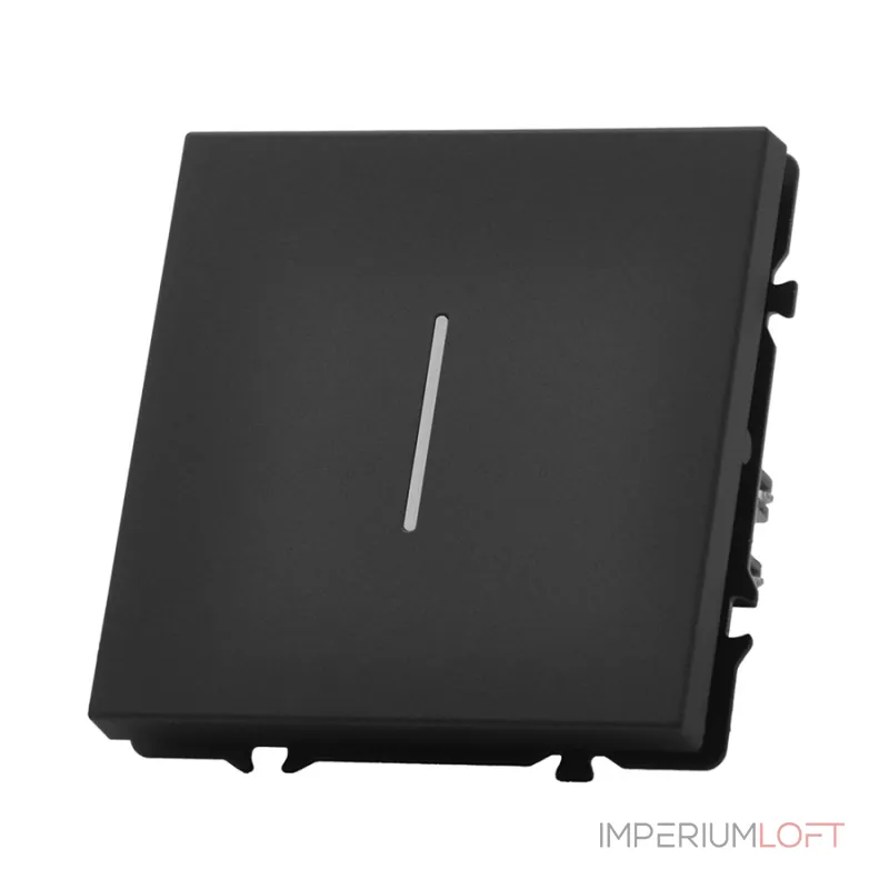 Одноклавишный проходной переключатель с LED-подсветкой LeDron 1 Gang 2 Way LED Black от ImperiumLoft Одноклавишный проходной переключатель с LED-подсветкой LeDron 1 Gang 2 Way LED Black от ImperiumLoft
