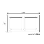 Рамка на 2 поста для розеток и выключателей LeDron 2 Frame PC Black от ImperiumLoft