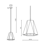 Подвесной светильник LeDron RAYS MH-2517W
