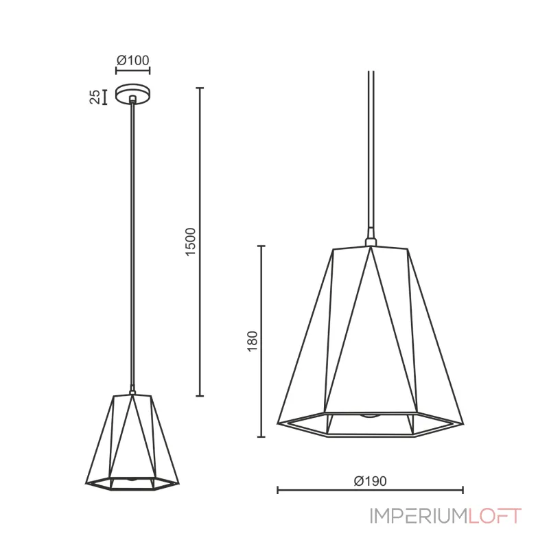 Подвесной светильник LeDron RAYS MH-2517W