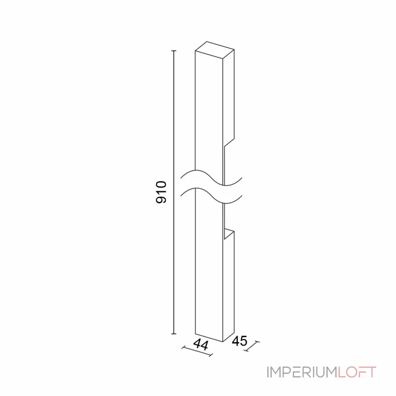 Настенный светодиодный светильник LeDron RAILING RAILING 910 Black от ImperiumLoft