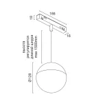 Светодиодный светильник для магнитной системы LeDron Sagi T128 Sagi T128 Black 3000K от ImperiumLoft