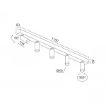 Потолочный поворотный светодиодный светильник LeDron SAGITONY SAGITONY E5 S40 Bl-Wh Dim 4000K от ImperiumLoft