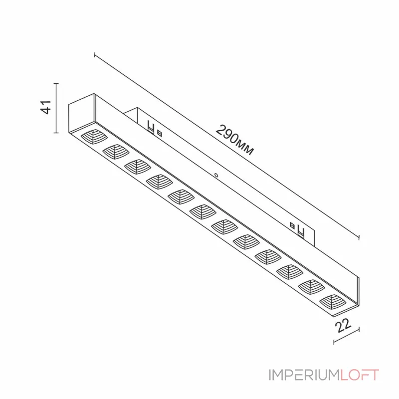 Светодиодный светильник для магнитной системы Ledron Sagi style 290 White 3000K от ImperiumLoft