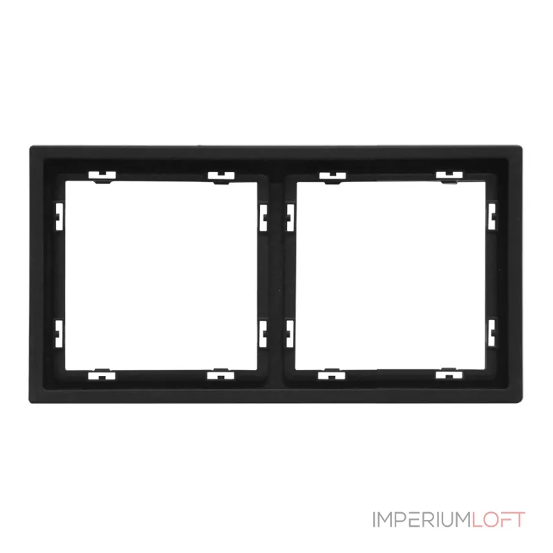Рамка на 2 поста для розеток и выключателей LeDron 2 Frame PC Black от ImperiumLoft